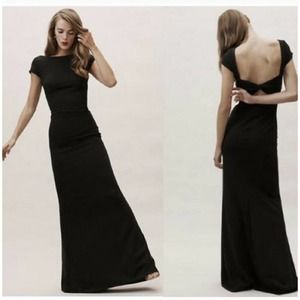 Katie May Madison  Black Twisted Back Long Dress